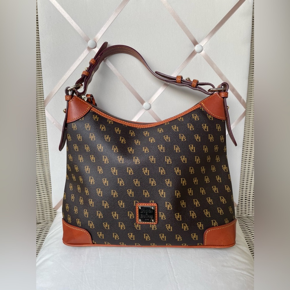 Dooney and Bourke Signature Logo Gretta Hobo Bag